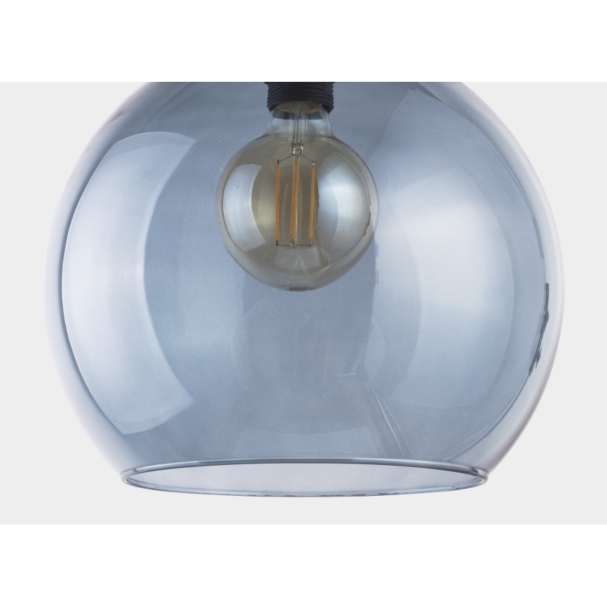 Candelabro suspenso CUBUS 1xE27/60W/230V azul