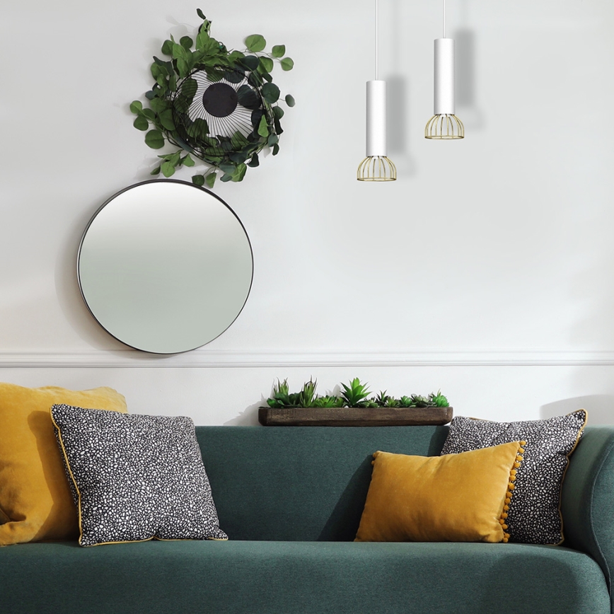 Candelabro suspenso DANTE 1xGU10/25W/230V branco/dourado