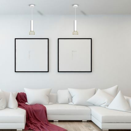 Candelabro suspenso DANTE 1xGU10/25W/230V branco/dourado