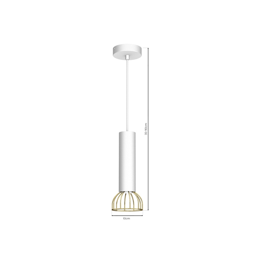 Candelabro suspenso DANTE 1xGU10/25W/230V branco/dourado