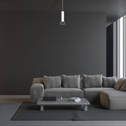 Candelabro suspenso DANTE 1xGU10/25W/230V prateado/cromado brilhante