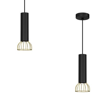 Candelabro suspenso DANTE 1xGU10/25W/230V preto/dourado