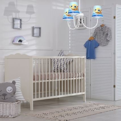 Candelabro suspenso de criança FISH 3xE14/40W/230V