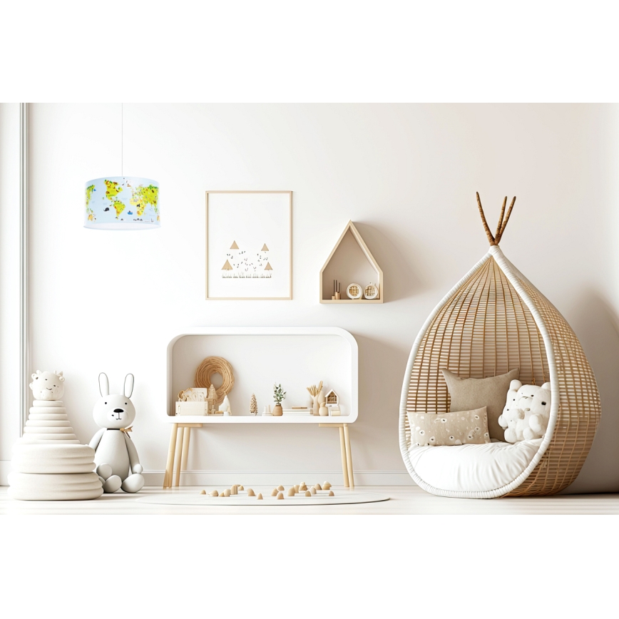 Candelabro suspenso de criança SWEET DREAMS 1xE27/60W/230V diâmetro 30 cm