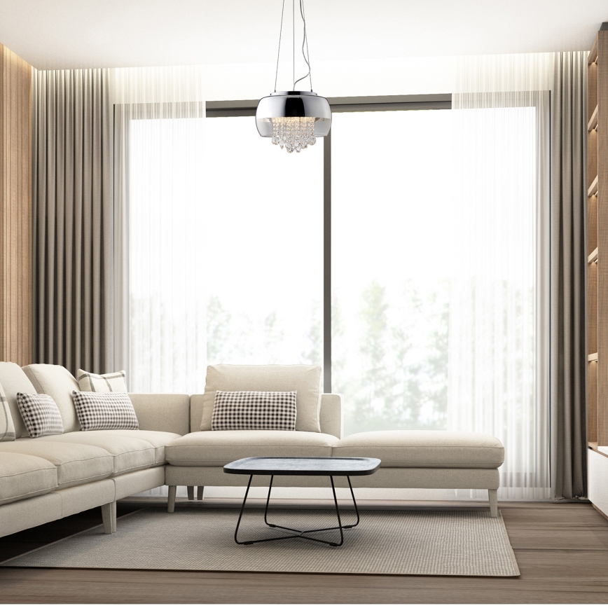 Candelabro Suspenso de Cristal LED LUNA 1xE14/40W/230V