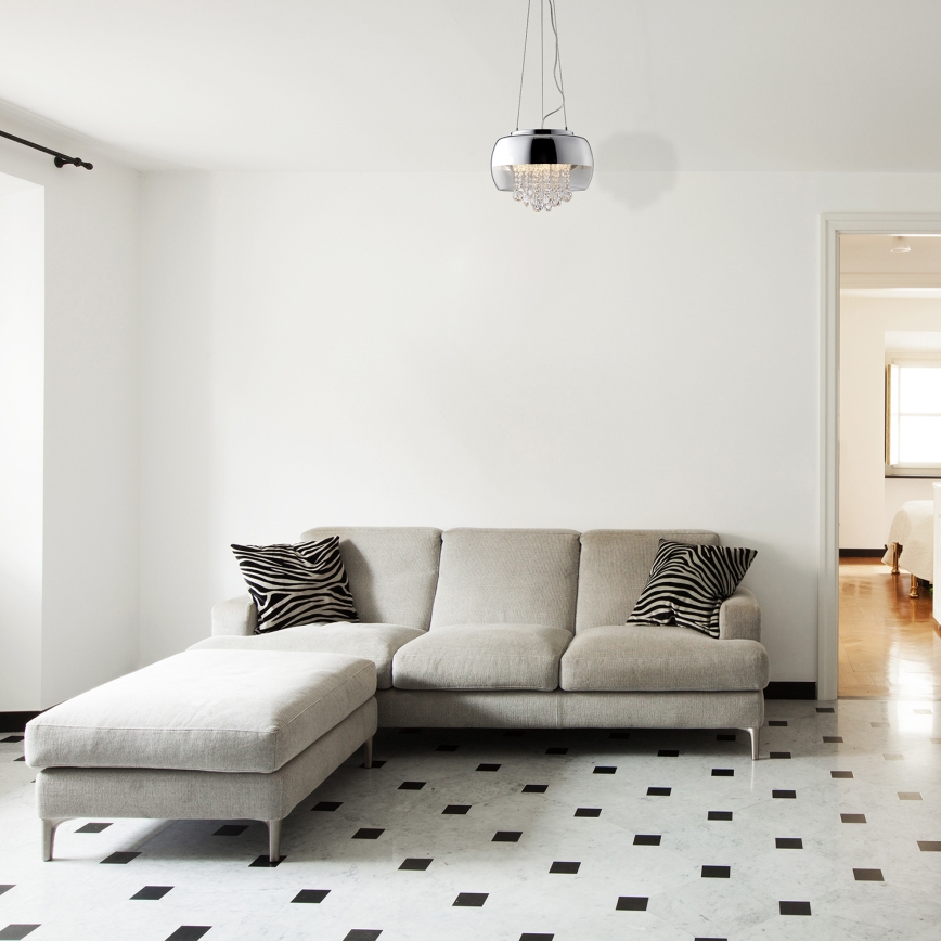 Candelabro Suspenso de Cristal LED LUNA 1xE14/40W/230V