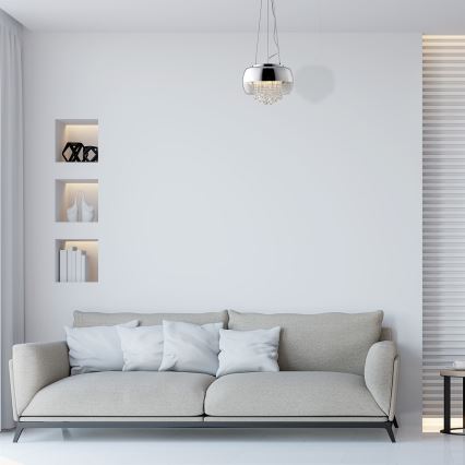 Candelabro Suspenso de Cristal LED LUNA 1xE14/40W/230V