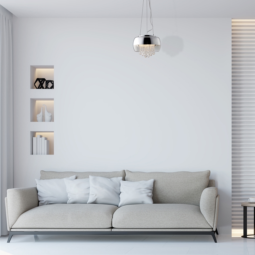 Candelabro Suspenso de Cristal LED LUNA 1xE14/40W/230V