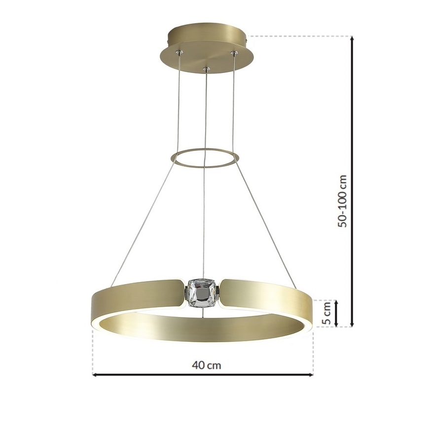 Candelabro suspenso de cristal LED SIRIUS LED/26W/230V