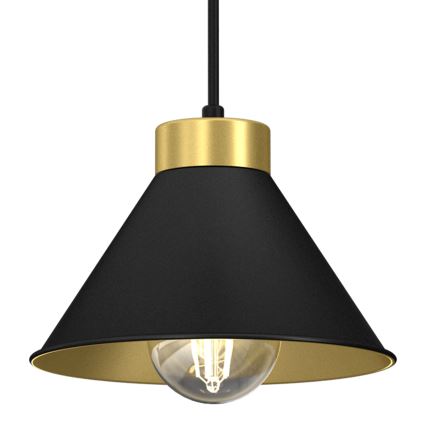 Candelabro suspenso DEMET 3xE27/60W/230V preto/dourado
