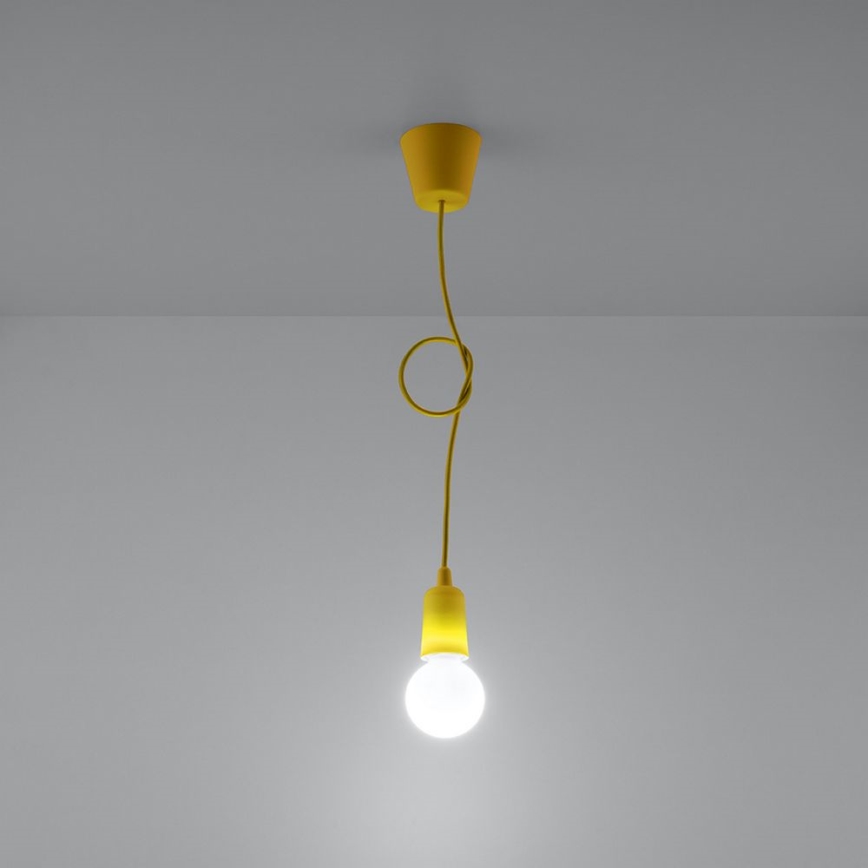 Candelabro suspenso DIEGO 1xE27/60W/230V amarelo