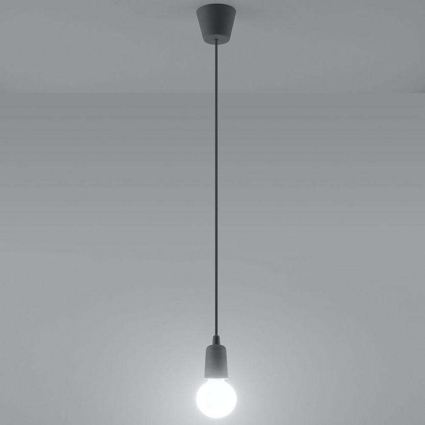 Candelabro suspenso DIEGO 1xE27/60W/230V cinzento
