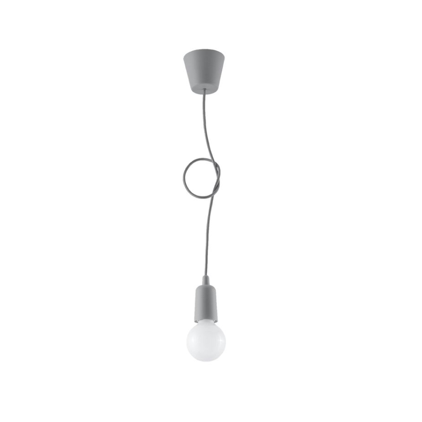 Candelabro suspenso DIEGO 1xE27/60W/230V cinzento
