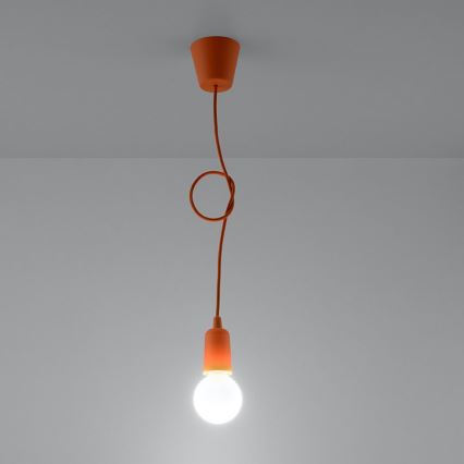 Candelabro suspenso DIEGO 1xE27/60W/230V laranja
