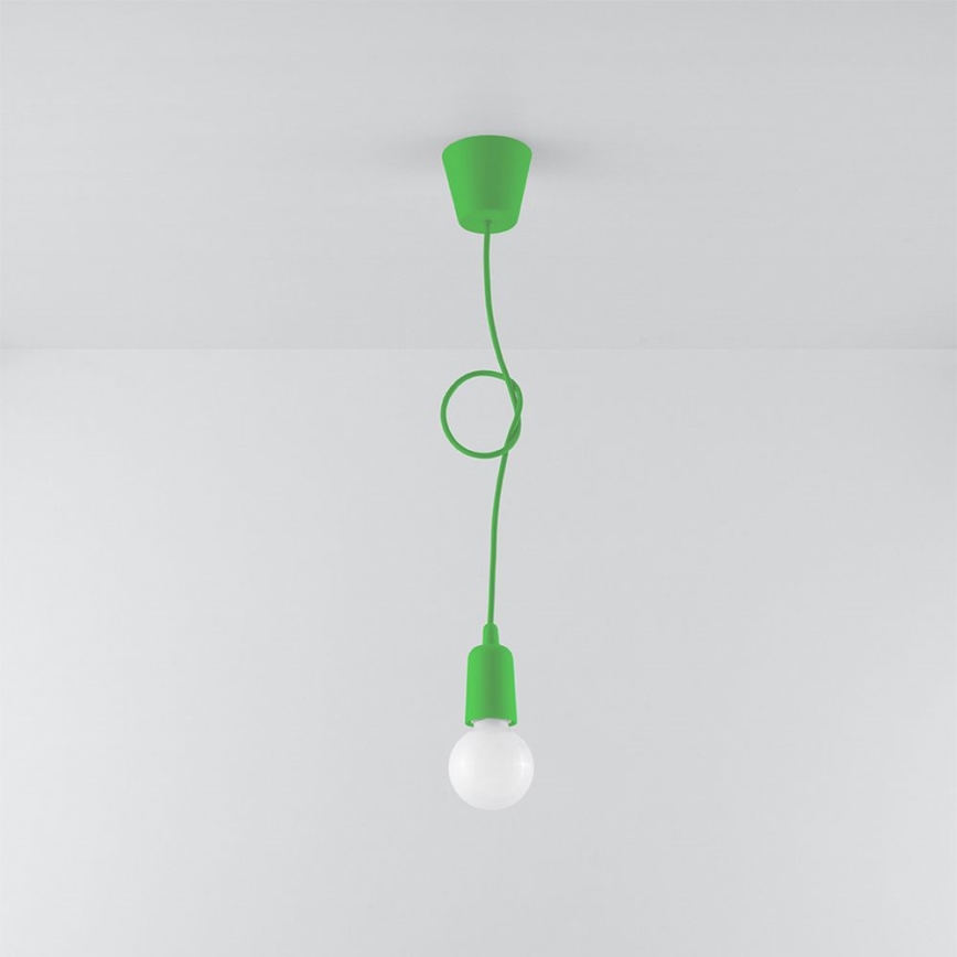 Candelabro suspenso DIEGO 1xE27/60W/230V verde