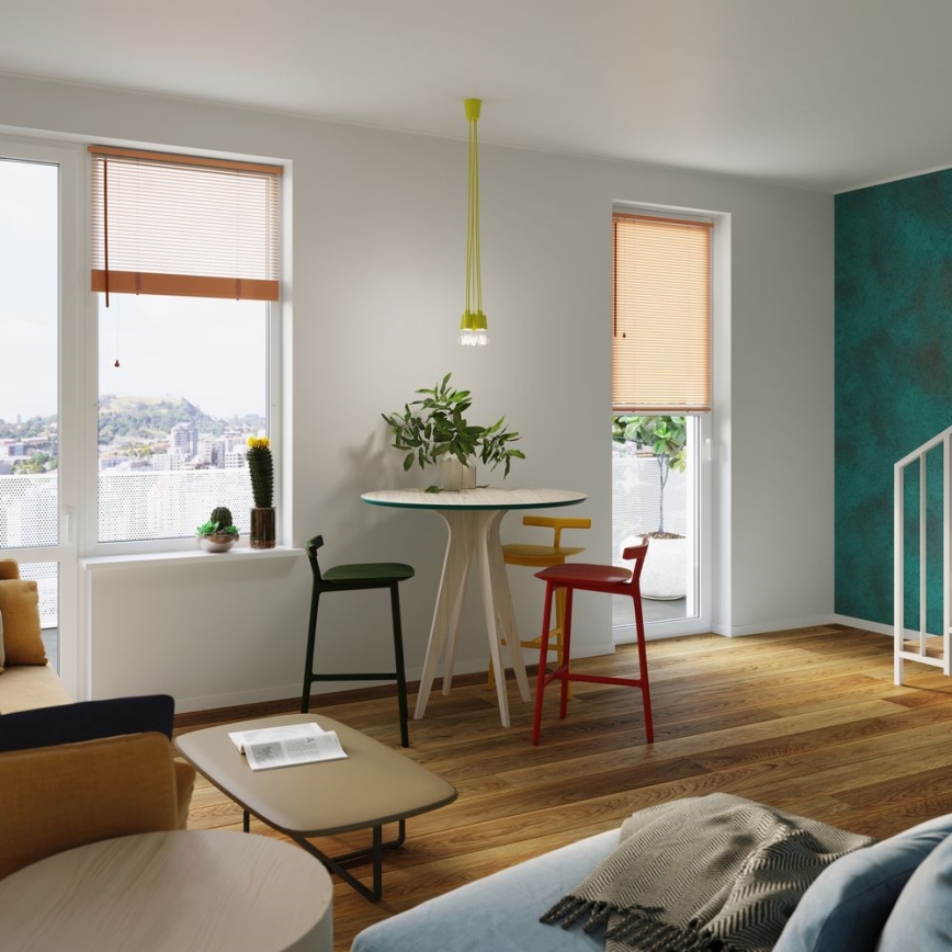 Candelabro suspenso DIEGO 3xE27/60W/230V amarelo