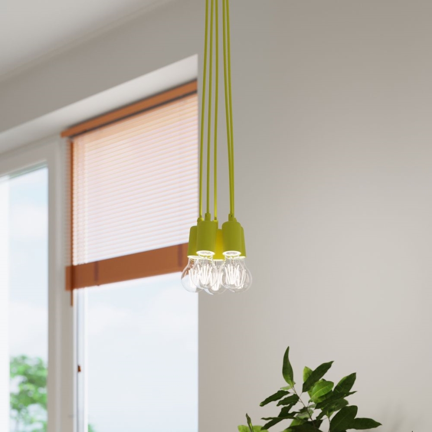 Candelabro suspenso DIEGO 3xE27/60W/230V amarelo