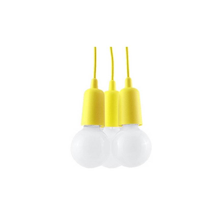 Candelabro suspenso DIEGO 3xE27/60W/230V amarelo