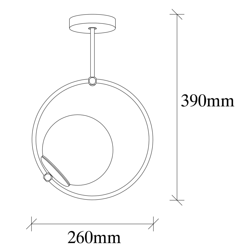 Candelabro suspenso DOLUNAY 1xE27/40W/230V
