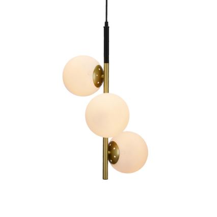 Candelabro suspenso DUO 3xE14/40W/230V dourado/preto