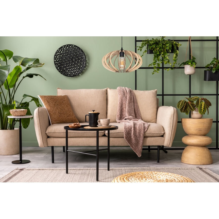 Candelabro suspenso EARTH 1xE27/60W/230V preto/bege