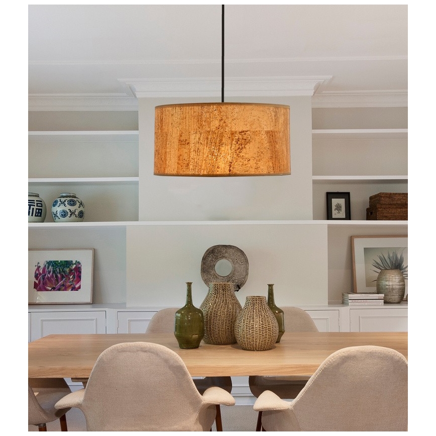 Candelabro suspenso ECOLINE 1xE27/60W/230V castanho