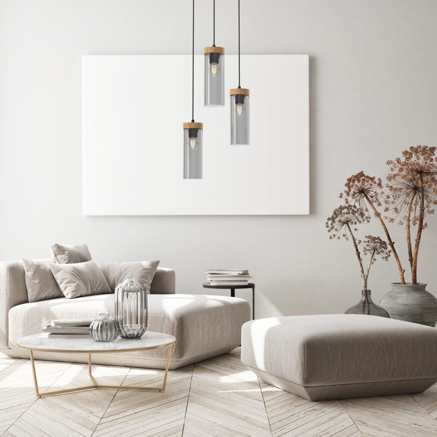 Candelabro suspenso ELICA 3xE27/60W/230V