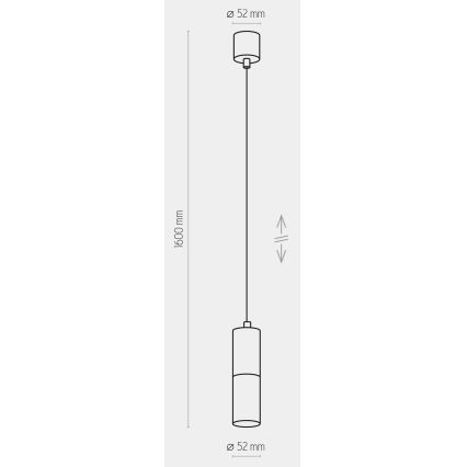 Candelabro suspenso ELIT 1xGU10/10W/230V preto