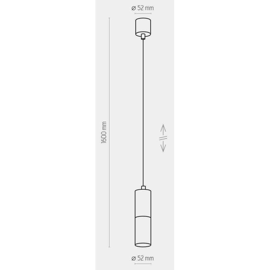 Candelabro suspenso ELIT 1xGU10/10W/230V preto