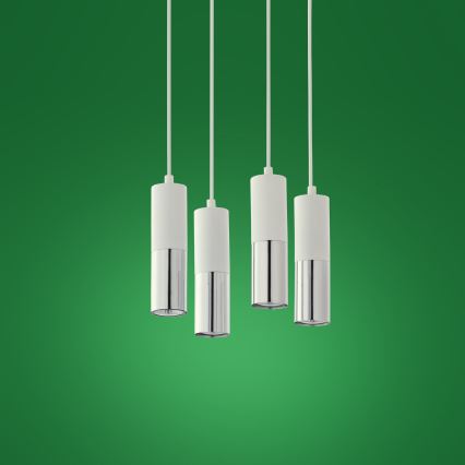 Candelabro suspenso ELIT 4xGU10/10W/230V branco
