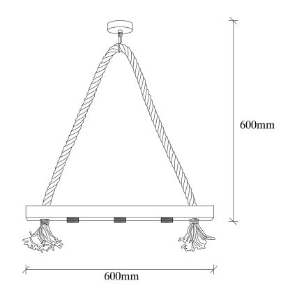 Candelabro suspenso EREBOS 3xE27/40W/230V