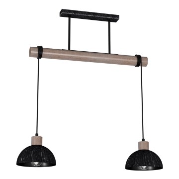 Candelabro suspenso ERIK 2xE27/60W/230V castanho/preto