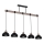 Candelabro suspenso ERIK 5xE27/60W/230V castanho/preto
