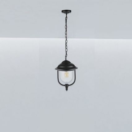 Candelabro suspenso exterior 1xE27/60W/230V IP44 preto
