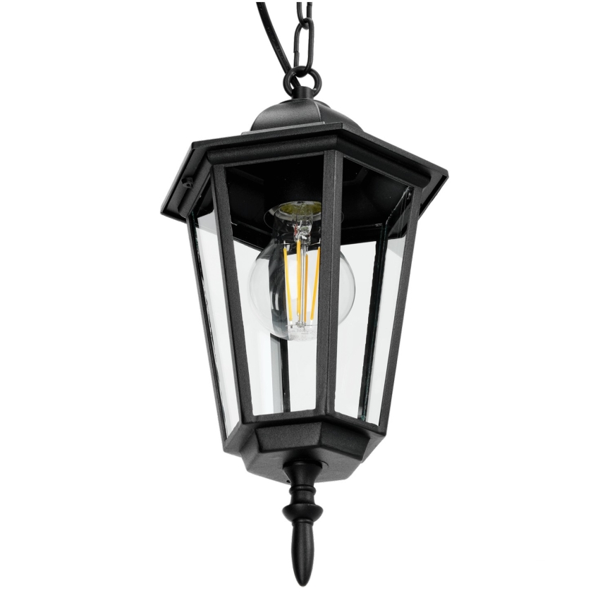 Candelabro suspenso exterior 1xE27/60W/230V preto