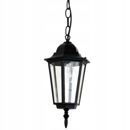 Candelabro suspenso exterior 1xE27/60W/230V preto