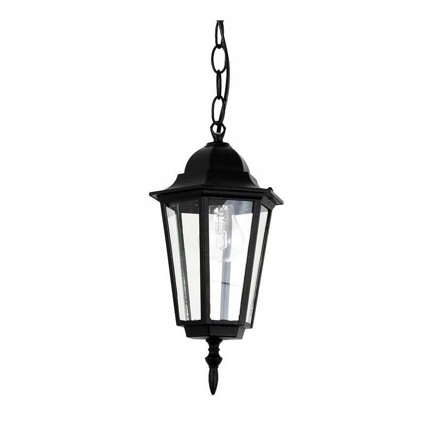 Candelabro suspenso exterior 1xE27/60W/230V preto