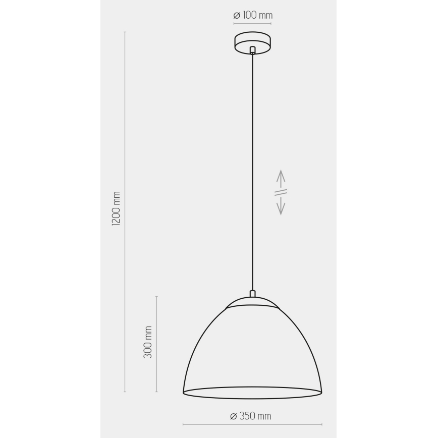 Candelabro suspenso FARO 1xE27/60W/230V branco
