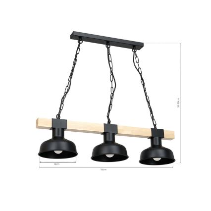 Candelabro suspenso FARO 3xE27/60W/230V