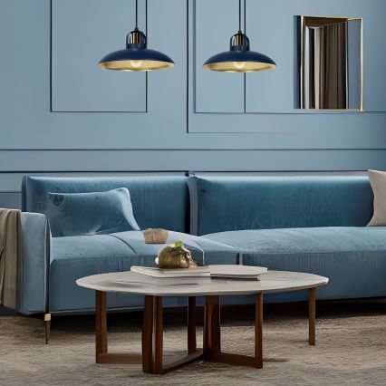 Candelabro suspenso FELIX 2xE27/60W/230V azul