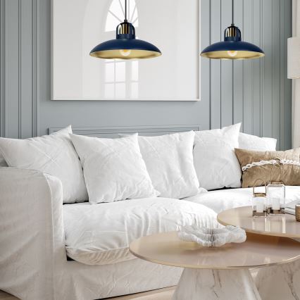 Candelabro suspenso FELIX 2xE27/60W/230V azul