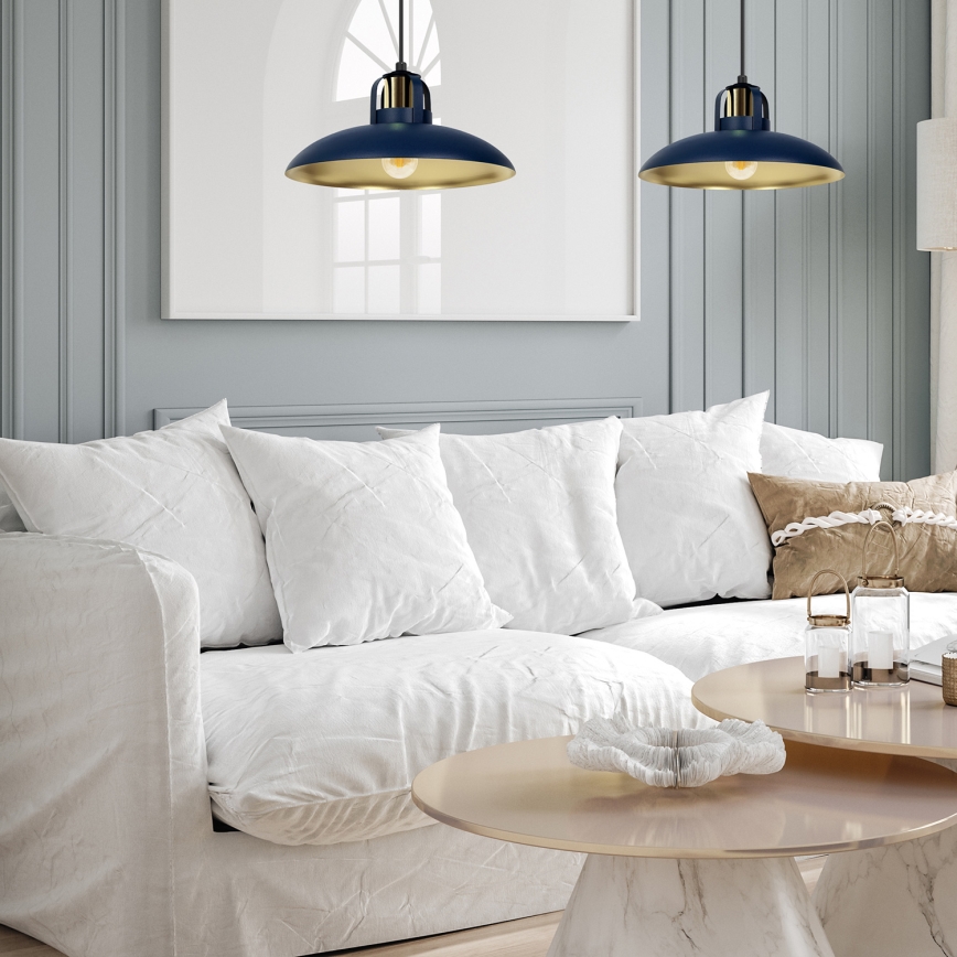 Candelabro suspenso FELIX 2xE27/60W/230V azul