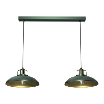Candelabro suspenso FELIX 2xE27/60W/230V verde