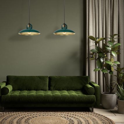 Candelabro suspenso FELIX 2xE27/60W/230V verde