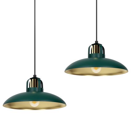 Candelabro suspenso FELIX 2xE27/60W/230V verde
