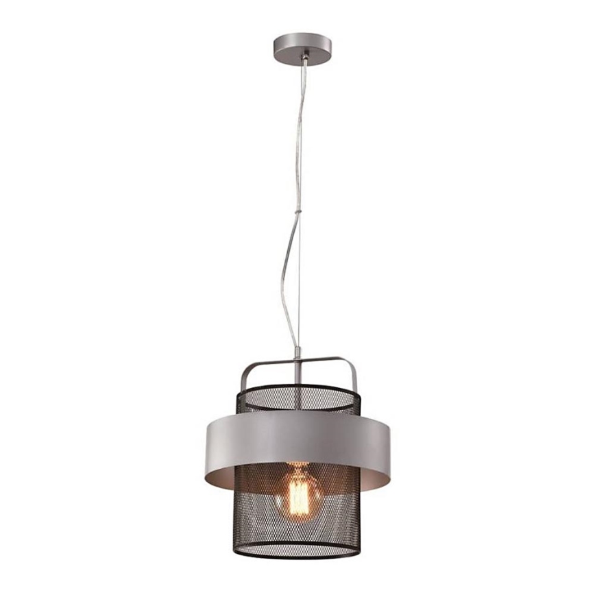 Candelabro suspenso FIBA 1xE27/60W/230V prateado/preto