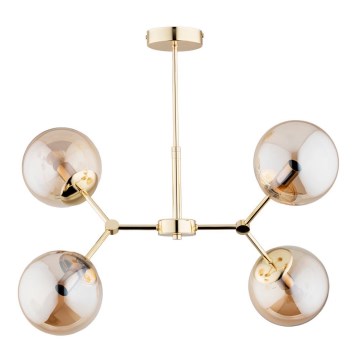 Candelabro suspenso FOTON  4xE14/40W/230V dourado/bege