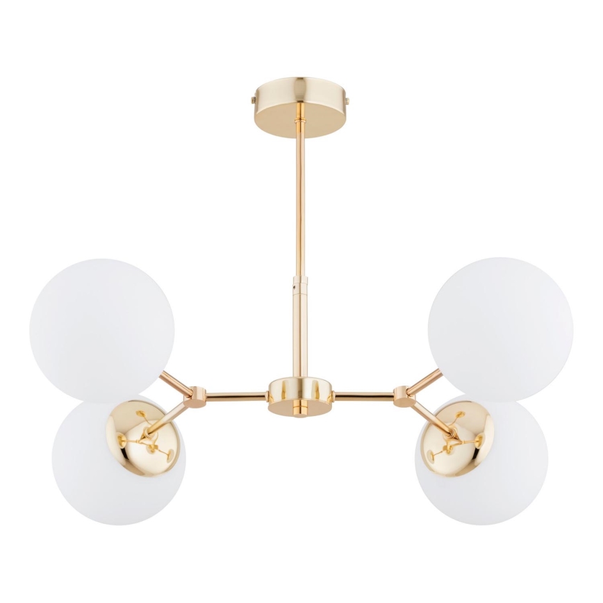 Candelabro suspenso FOTON  4xE14/40W/230V dourado/branco