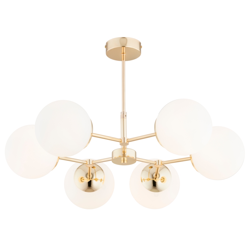 Candelabro suspenso FOTON  6xE14/40W/230V dourado/branco