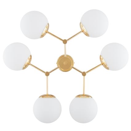 Candelabro suspenso FOTON  6xE14/40W/230V dourado/branco